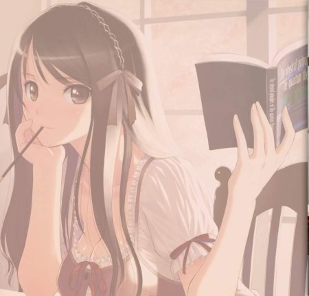 Аниме девушка с книгой