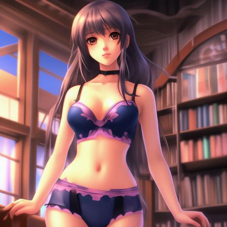 Аниме девочка в нижнем белье