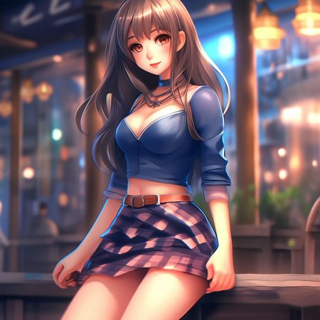 Красивая девушка аниме