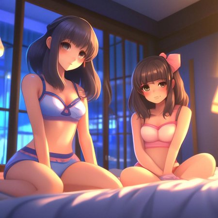 Аниме девушка в нижнем белье