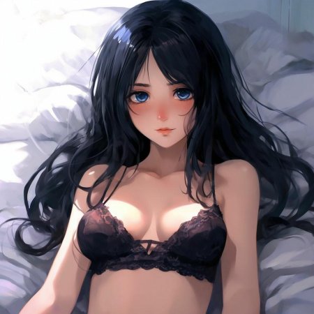 Девушка в нижнем белье аниме