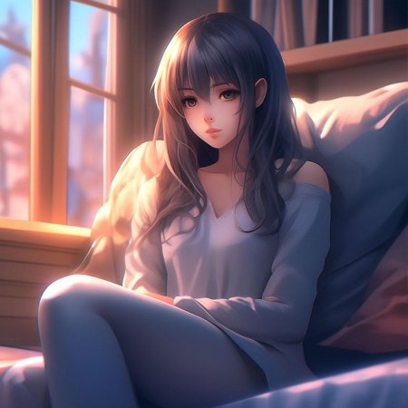 Арт аниме девушка