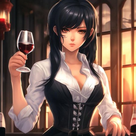 Аниме девушка в рубашке