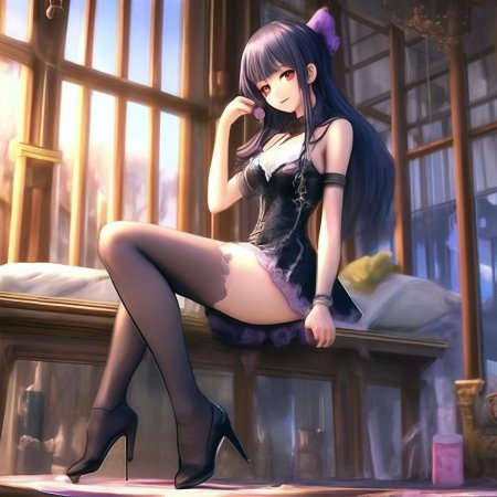 Девушка в чулках