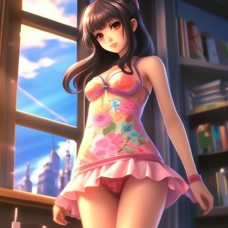 Аниме девушка в нижнем белье