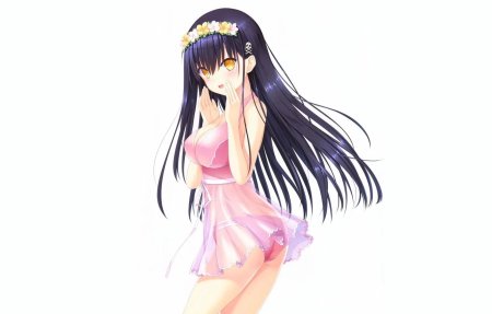 Аниме девушка в платье