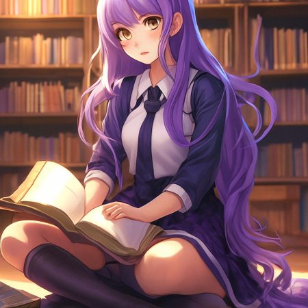 Девушка в библиотеке