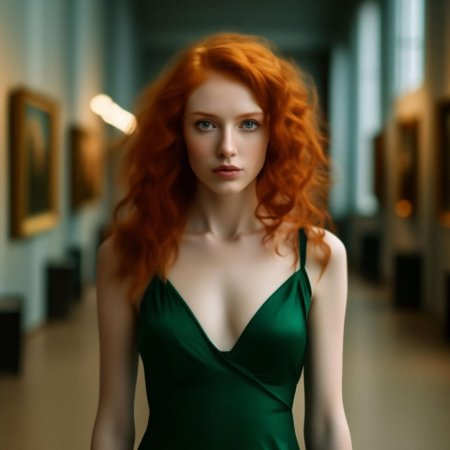 Красивая рыжая девушка