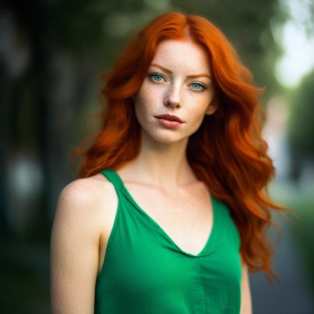 Рыжие девушки с зелеными глазами