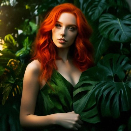 Девушка в зеленом платье