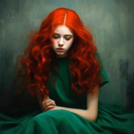 Девушка рыжая