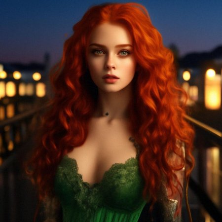 Девушка рыжая