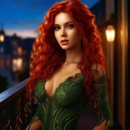 Девушка рыжая