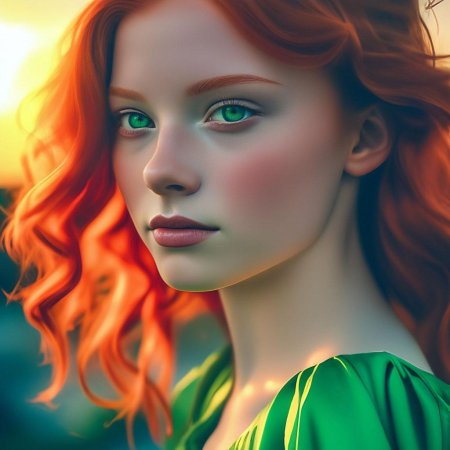 Рыжие девушки с зелеными глазами