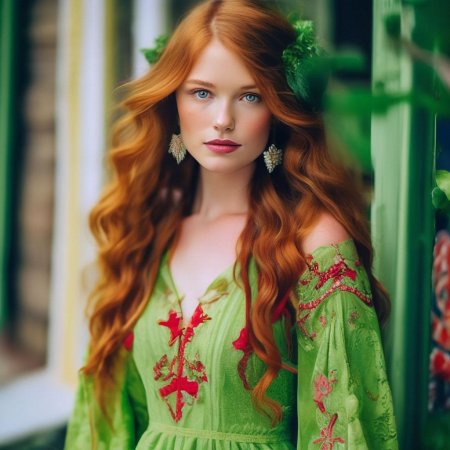 Красивая девушка рыжая