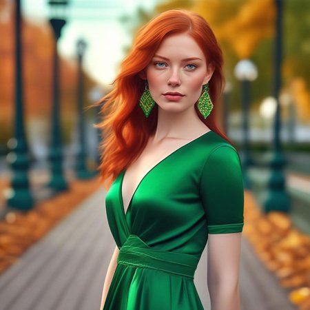 Красивая рыжая девушка