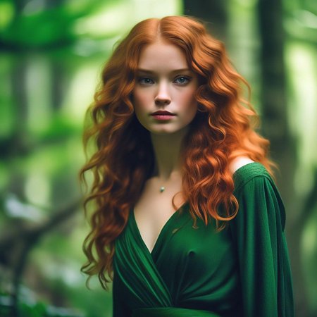 Рыжие кудрявые волосы