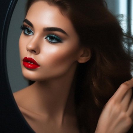 Девушка с ярким макияжем