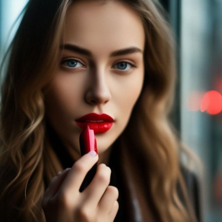 Девушка с помадой