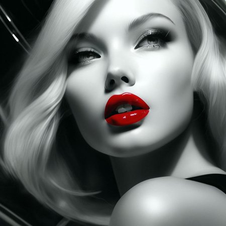 Ярко красные губы