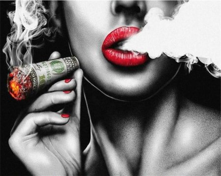 Губы с сигаретой