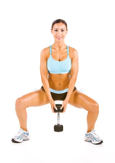 Приседания плие