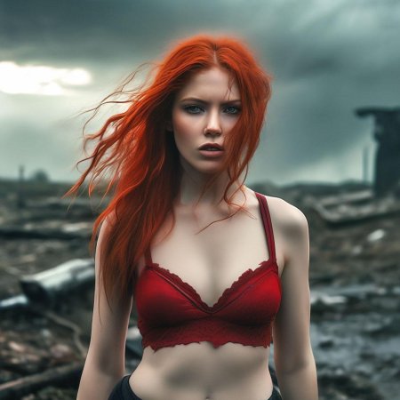 Красивая рыжая девушка