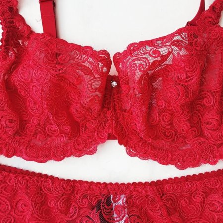 Красное кружевное нижнее белье