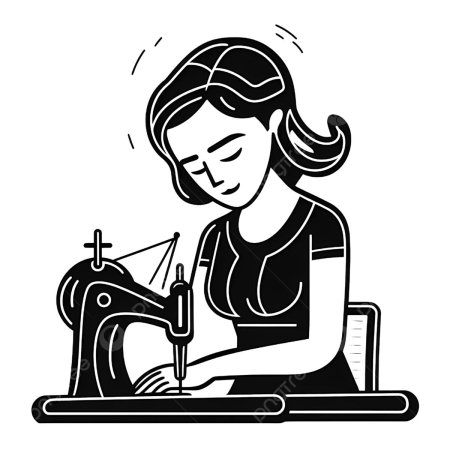 Швейная женщина
