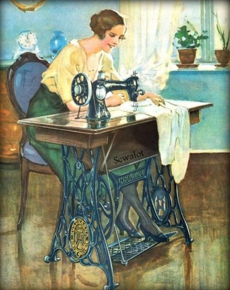 Швейная машинка в живописи