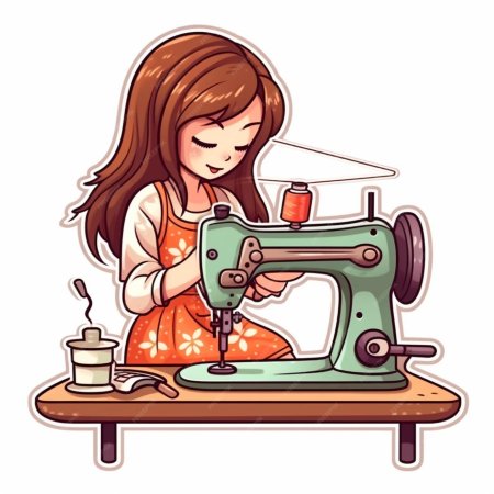 Sewing girl