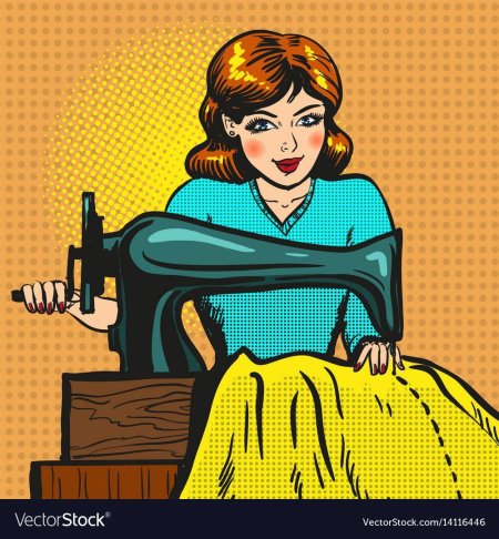 Швея карикатура