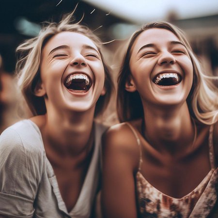 Смех девушки