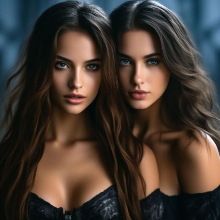 Красивые близнецы девушки