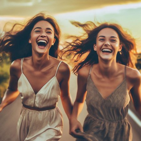 Человек смеется