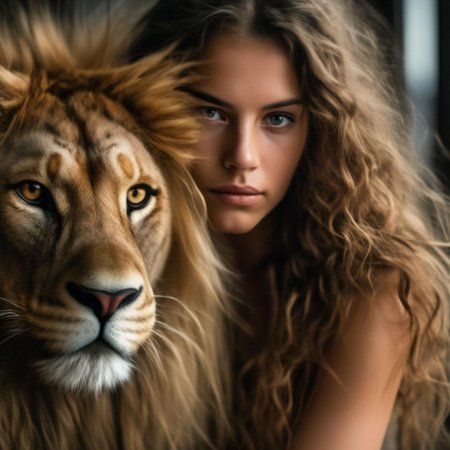 Девушка львица