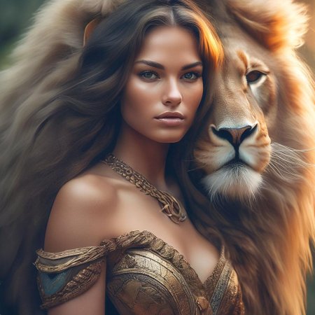 Женщина со львом