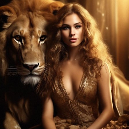 Девушка львица