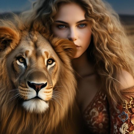 Красивая львица