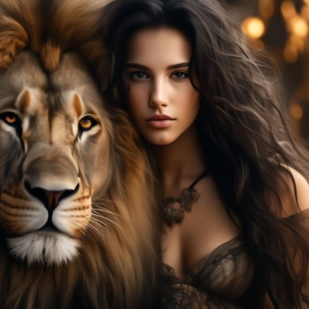 Девушка львица