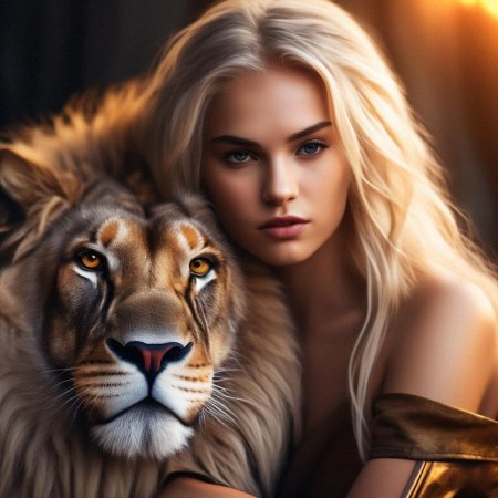 Девушка и лев