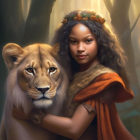 Девушка львица