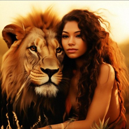 Женщина и лев