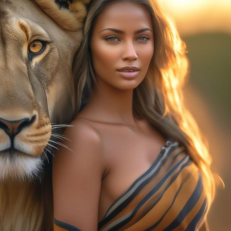 Девушка и лев