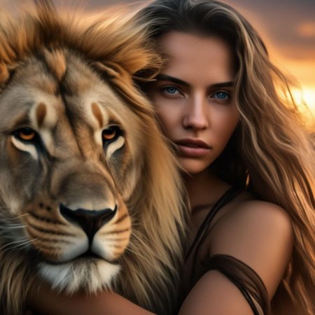 Фотосессия со львом