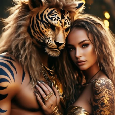 Девушка с тигром