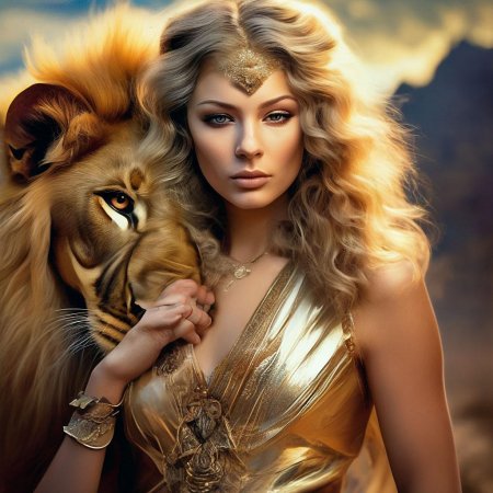 Девушка львица