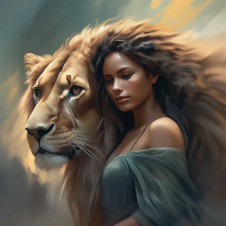 Девушка львица