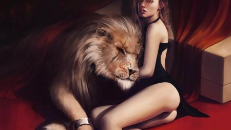 Девушка львица