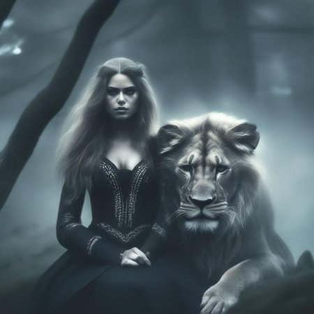 Девушка львица